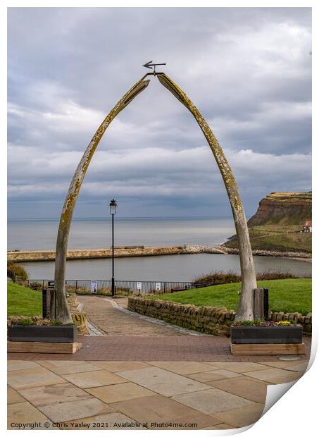 Whalebone Arch in Whitby, North Yorkshire Print by Chris Yaxley
