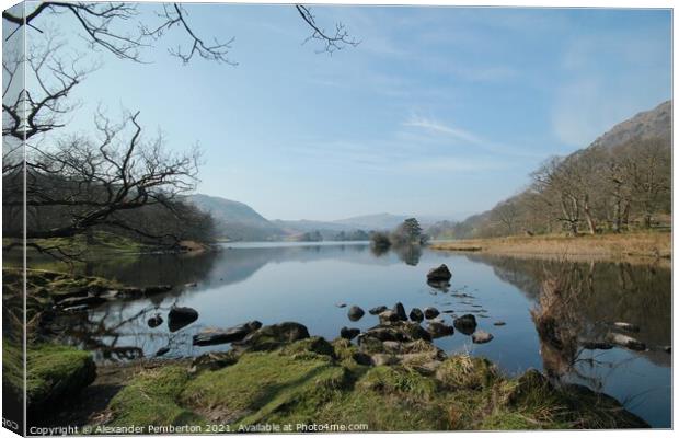  Beautiful   Senic     Rydal Water   The District  Canvas Print by Alexander Pemberton