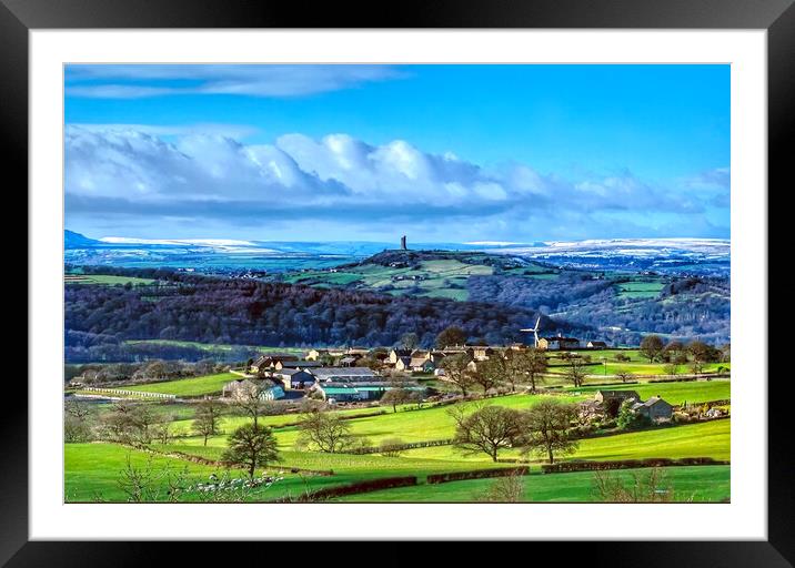 Castle Hill Landscape  Framed Mounted Print by Alison Chambers