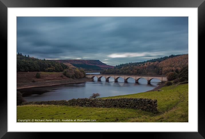 Storm Clouds over Ladybower Reservoir Framed Mounted Print by Richard Perks