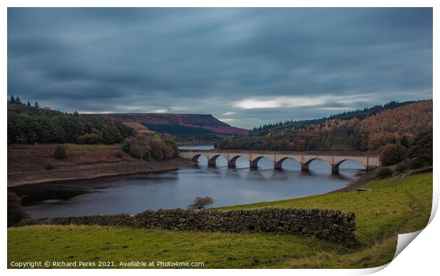 Storm Clouds over Ladybower Reservoir Print by Richard Perks