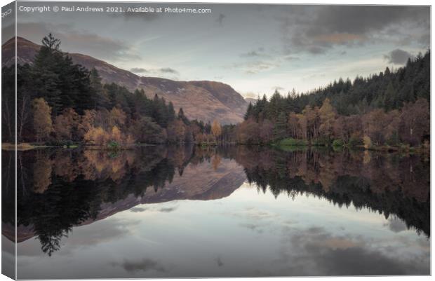 Glencoe Reflections Canvas Print by Paul Andrews