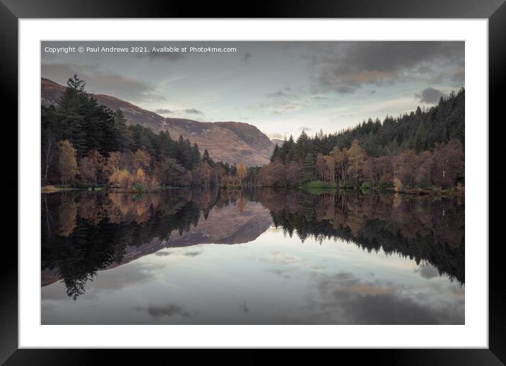 Glencoe Reflections Framed Mounted Print by Paul Andrews