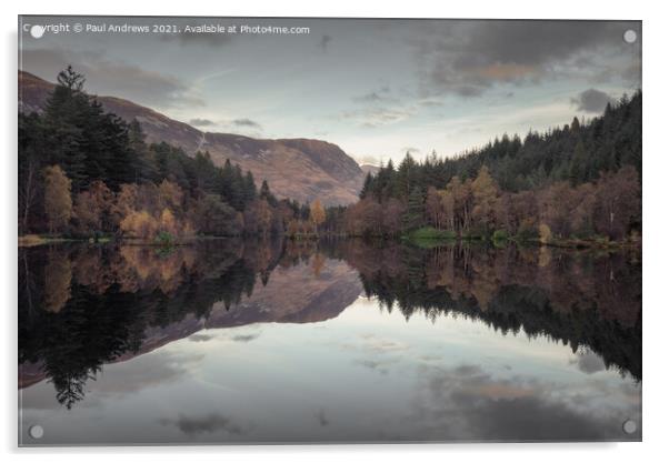 Glencoe Reflections Acrylic by Paul Andrews