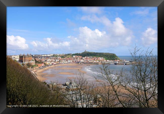 Scarborough South bay, North Yorkshire, UK. Framed Print by john hill