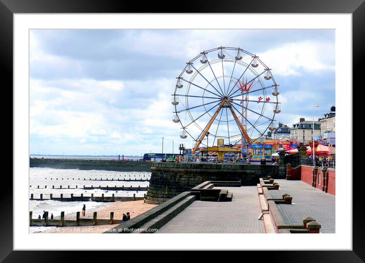 Seaside funfair, Bridlington, Yorkshire. Framed Mounted Print by john hill