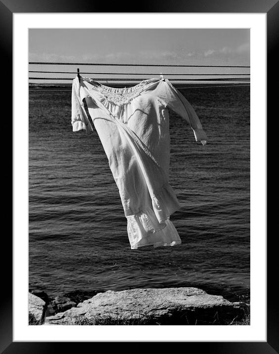 Nightdress in the Wind Framed Mounted Print by Gerry Walden LRPS