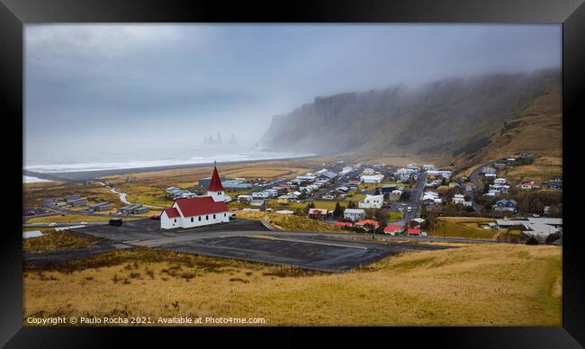 Vik Icelandic Village Framed Print by Paulo Rocha