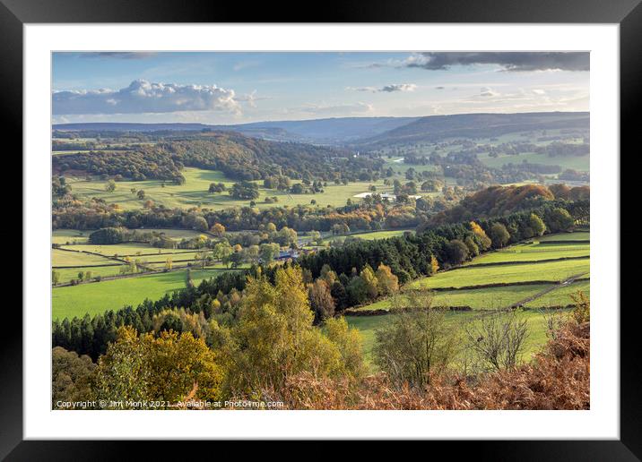 Derwent Valley and Chatsworth View Framed Mounted Print by Jim Monk