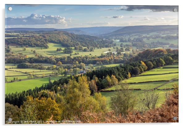 Derwent Valley and Chatsworth View Acrylic by Jim Monk