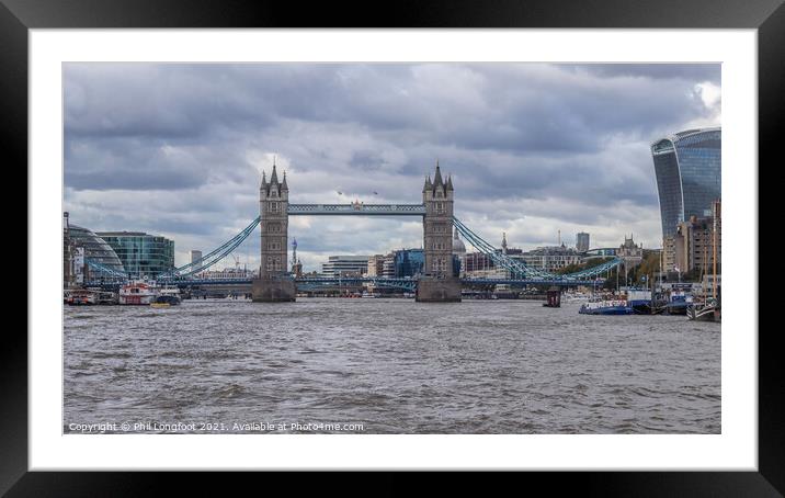 River Thames London views Framed Mounted Print by Phil Longfoot