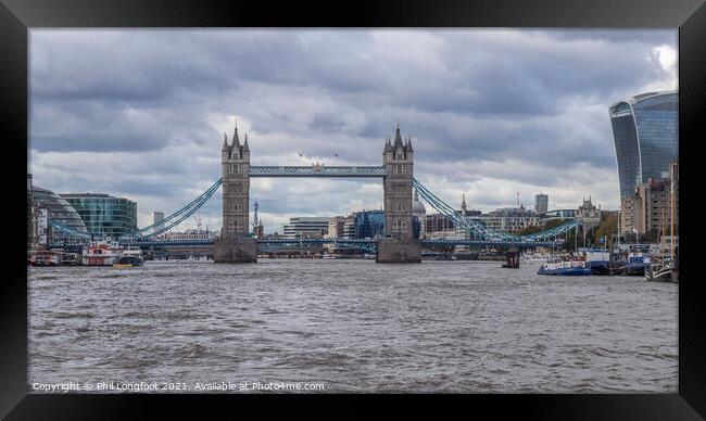 River Thames London views Framed Print by Phil Longfoot