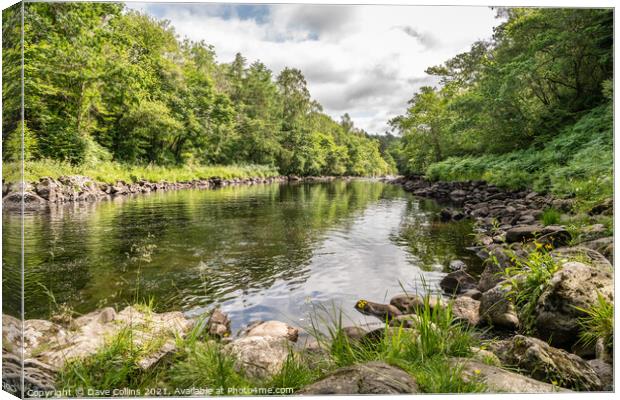 River Garbh Uisge North West of Callander, Stirling, Scotland Canvas Print by Dave Collins