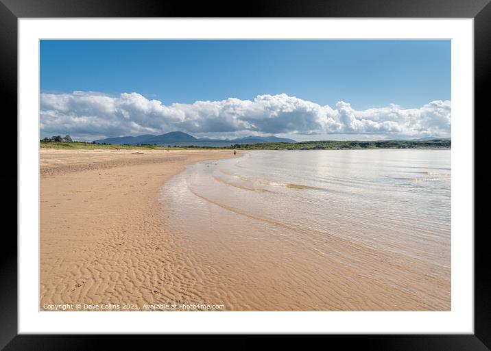 Looking east on Carradale Bay Beach in Argyll and Bute, Scotland Framed Mounted Print by Dave Collins