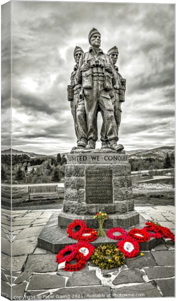 Lochaber Commando War Memorial - Scotland Canvas Print by Peter Gaeng