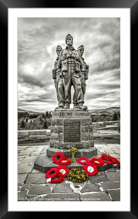 Lochaber Commando War Memorial - Scotland Framed Mounted Print by Peter Gaeng