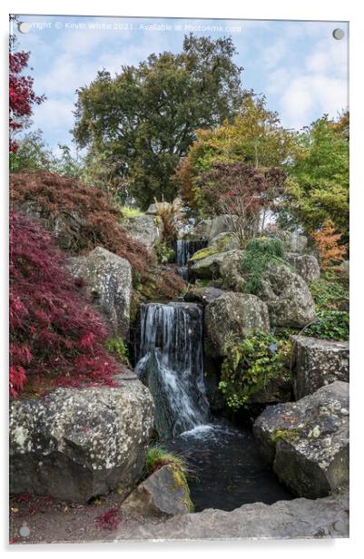 Rockery waterfall Acrylic by Kevin White