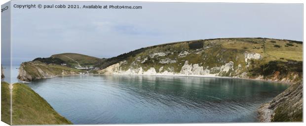 Majestic Lulworth Cove Canvas Print by paul cobb