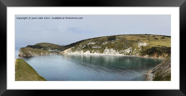 Majestic Lulworth Cove Framed Mounted Print by paul cobb
