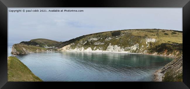 Majestic Lulworth Cove Framed Print by paul cobb