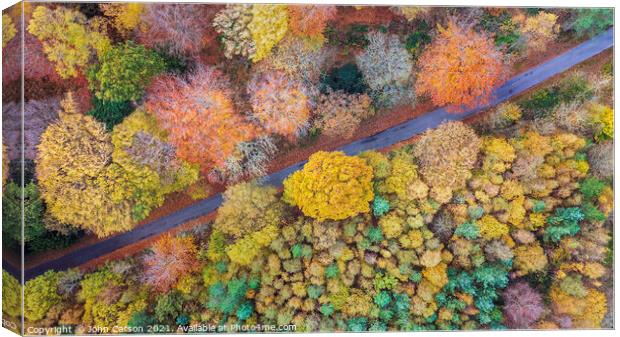 A Kaleidoscope of Autumn Colours Canvas Print by John Carson