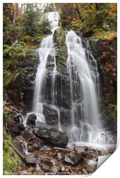 Grande Cascade de Tendon, Vosges, France Print by Imladris 