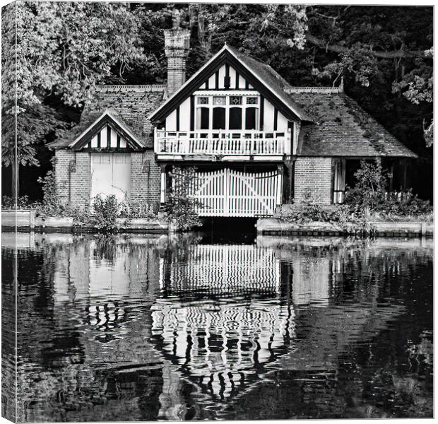 Boathouse at Pangbourne in Berkshire Canvas Print by Joyce Storey