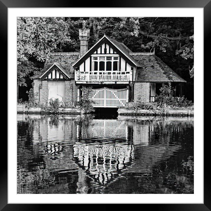 Boathouse at Pangbourne in Berkshire Framed Mounted Print by Joyce Storey