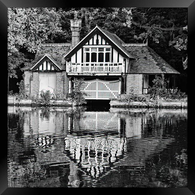 Boathouse at Pangbourne in Berkshire Framed Print by Joyce Storey