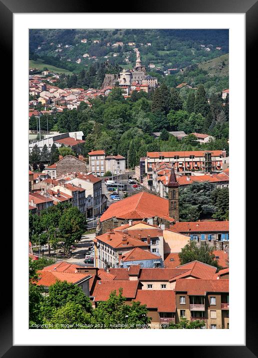 Red-tiled Roofs and a Towering Church Framed Mounted Print by Roger Mechan