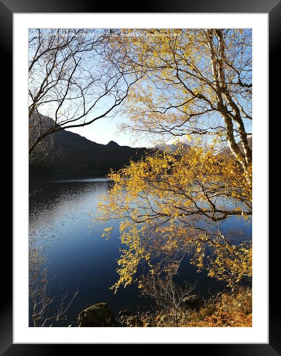Autumn Colours at Loch Clair Framed Mounted Print by Jennifer Henderson