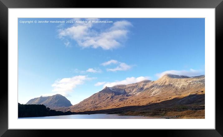 Beinn Eighe and Liathach Framed Mounted Print by Jennifer Henderson