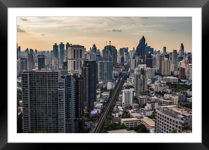 Bangkok Metropolis Thailand Asia Framed Mounted Print by Wilfried Strang