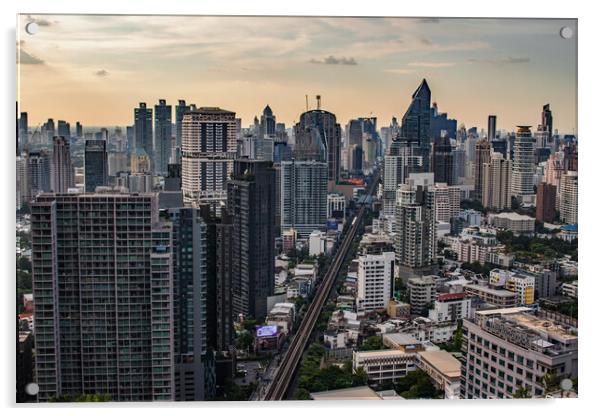 Bangkok Metropolis Thailand Asia Acrylic by Wilfried Strang