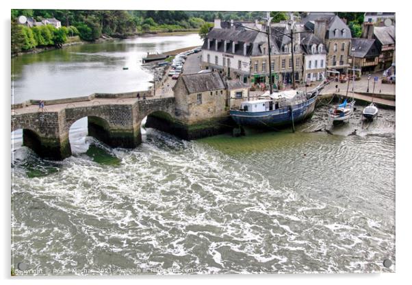 Auray's Ancient River Race Acrylic by Roger Mechan