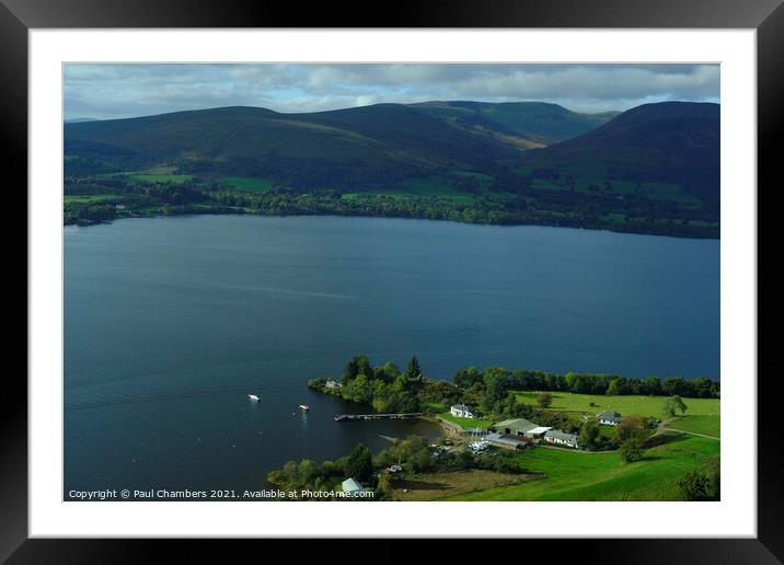 Aerial View Loch Lomond Framed Mounted Print by Paul Chambers