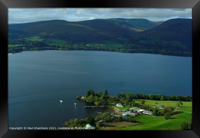 Aerial View Loch Lomond Framed Print by Paul Chambers