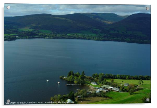 Aerial View Loch Lomond Acrylic by Paul Chambers