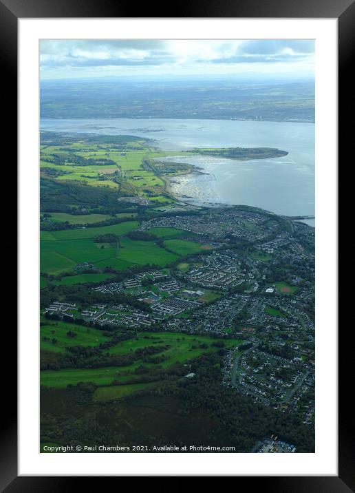 Aerial View Helensborough River Clyde Framed Mounted Print by Paul Chambers