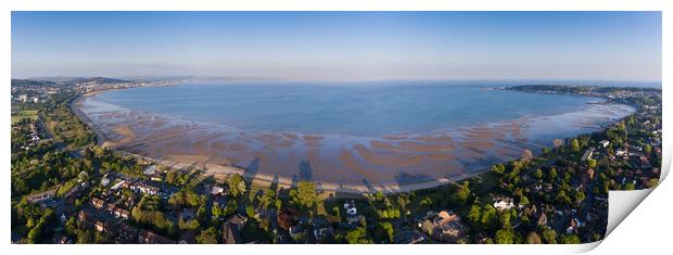 Swansea Bay panoramic by drone Print by Leighton Collins