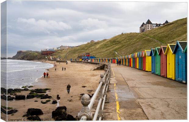 A view along Whitby promenade, North Yorkshire Coast Canvas Print by Chris Yaxley