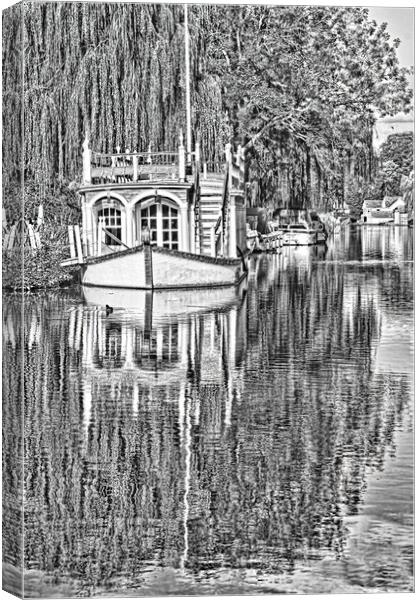 Magdalen College Oxford Barge Canvas Print by Joyce Storey