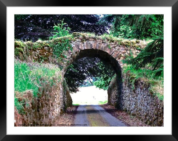 Ancient Bridge Framed Mounted Print by Stephanie Moore