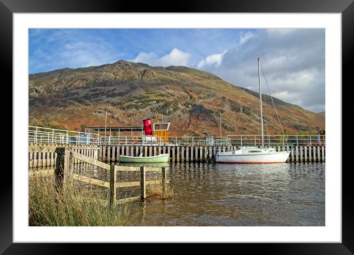 Boats Moored at Glenridding on Ullswater Framed Mounted Print by Martyn Arnold