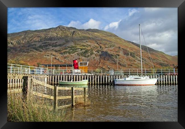 Boats Moored at Glenridding on Ullswater Framed Print by Martyn Arnold