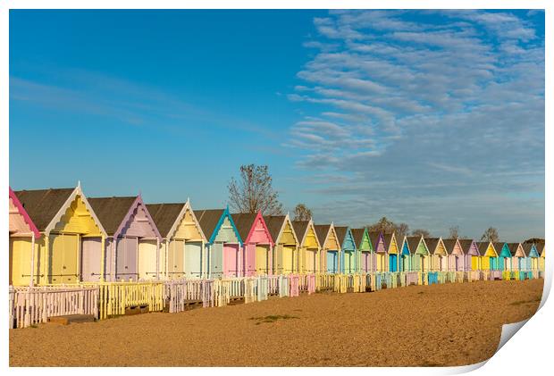 Colourful beach huts Print by Gary Eason