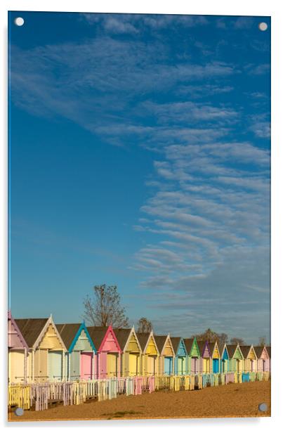 Colourful beach huts Acrylic by Gary Eason