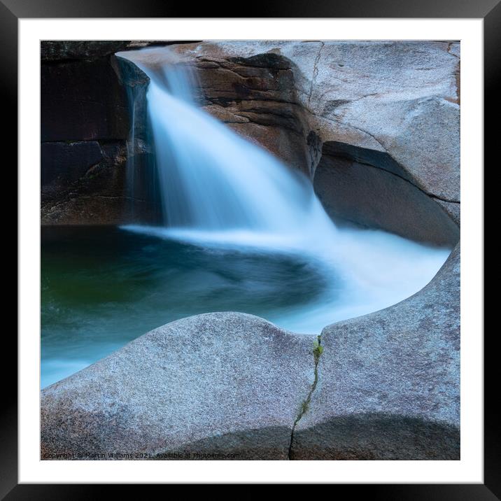 The Basin, Franconia Notch State Park; NH; Framed Mounted Print by Martin Williams