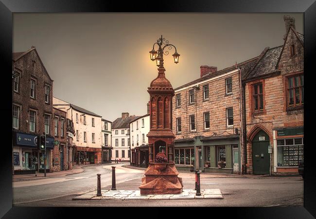 Axminster Town Centre Framed Print by Alison Chambers