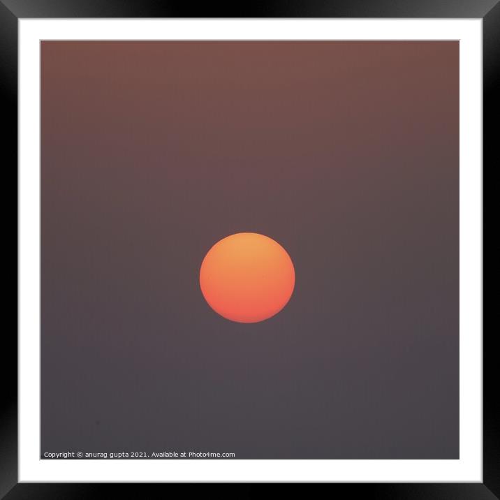 Sunset Framed Mounted Print by anurag gupta